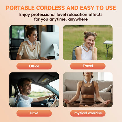 4D Electric Neck Massager With 4 Heads