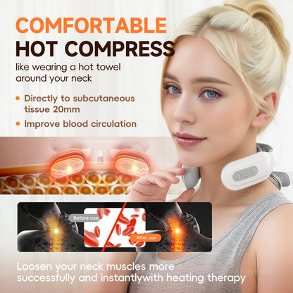 4D Electric Neck Massager With 4 Heads